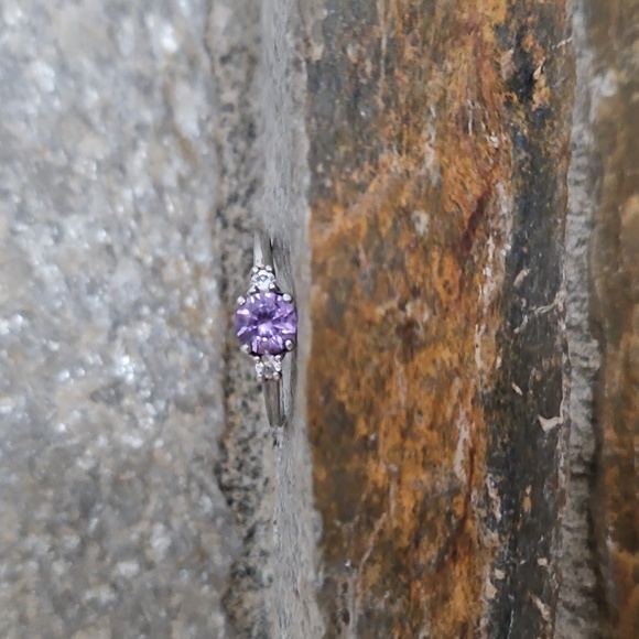 Color Changing Alexandrite Sterling Silver Ring - Picture 3 of 12